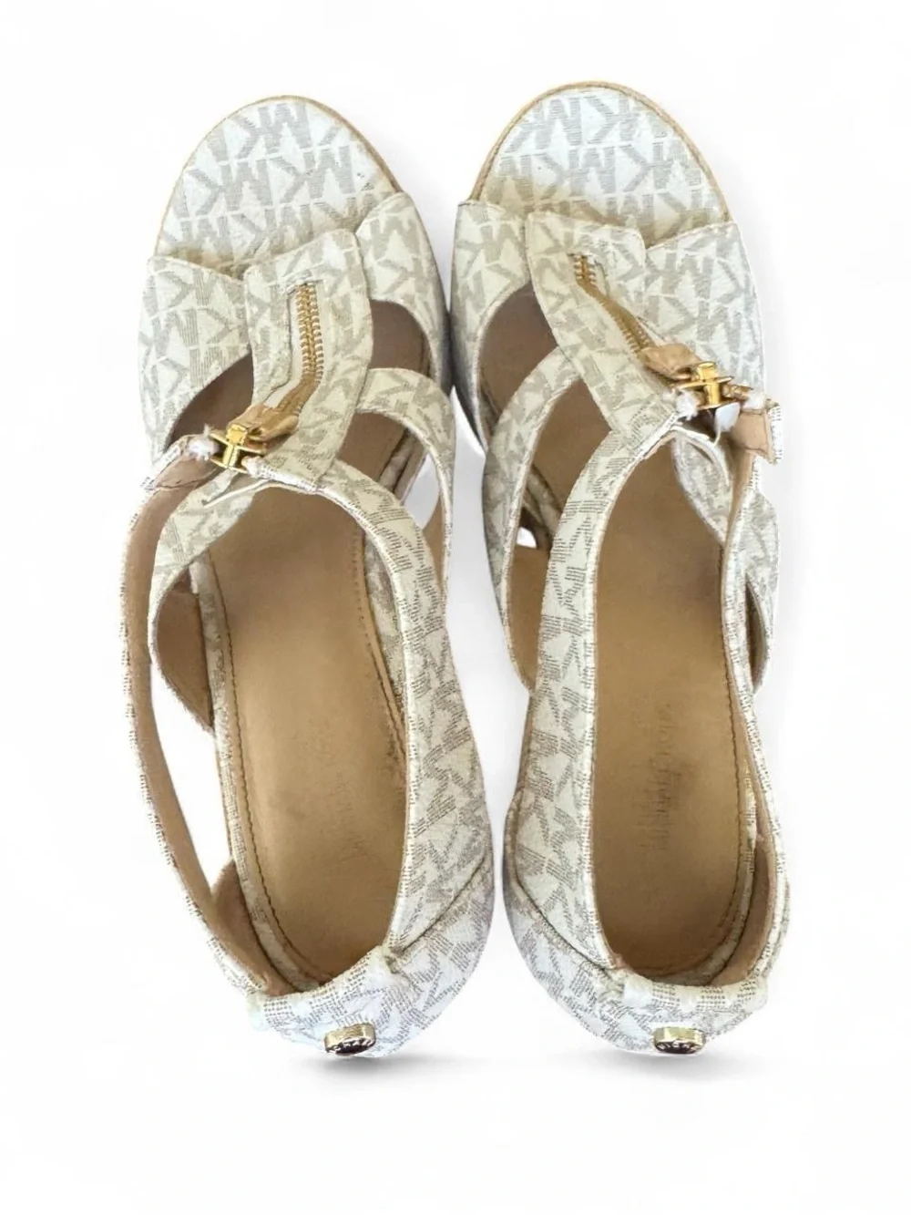 MICHAEL Michael Kors Berkley Front Zip Espadrille Wedge Sandal 8.5